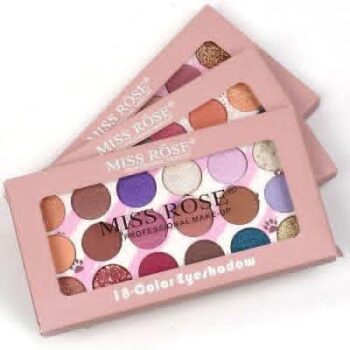 MISS ROSE 18-Color Glitter Eyeshadow Palette